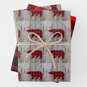 Rustikale Waldweiden mit Rotweinbrötchen Karo Geschenkpapier Set (Beispiel)