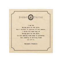 rustikale Wandplakette 2 Benjamin- Franklinzitats