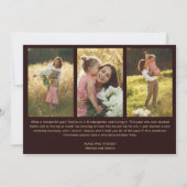 Rustikale warme braune religiöse Weihnachtskarte Feiertagskarte (Rückseite)