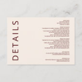 Rustikale, warme Burgund Moderne Minimalistische H Begleitkarte (Vorderseite)