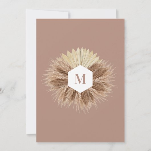 Rustikale, warme, neutrale Farben Babydusche Einladung (Rückseite)