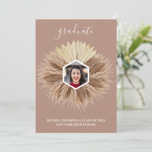 Rustikale, warme, neutrale Farben Einladung (Stehend Vorderseite)