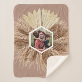 Rustikale, warme, neutrale Foto Sherpadecke