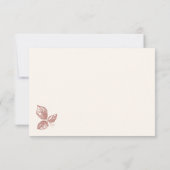 Rustikale warme Rose Whimsical Floral Wedding Dankeskarte (Rückseite)