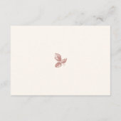 Rustikale warme Rose Whimsical Floral Wedding Deta Begleitkarte (Rückseite)