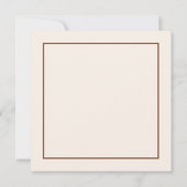 Rustikale, warme Terracotta Moderne Minimalistisch Einladung (Rückseite)