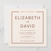 Rustikale, warme Terracotta Moderne Minimalistisch Einladung (Vorderseite)