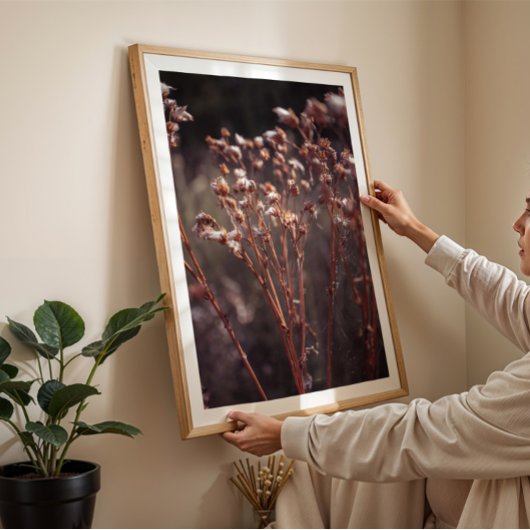 Rustikale Warmfall Wildblume Bauernhof Kunst Poster