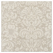 Rustikale Wäsche Beige und Taupe Damask Stoff (Nahaufnahme)