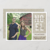 "Rustikale Wäsche" (Weihnachten) Weihnachtsfotokar Feiertagskarte (Vorne/Hinten)