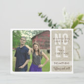 "Rustikale Wäsche" (Weihnachten) Weihnachtsfotokar Feiertagskarte (Stehend Vorderseite)