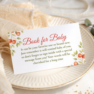 Rustikale Wäscheleine Apfel Buch Für Baby Shower Begleitkarte