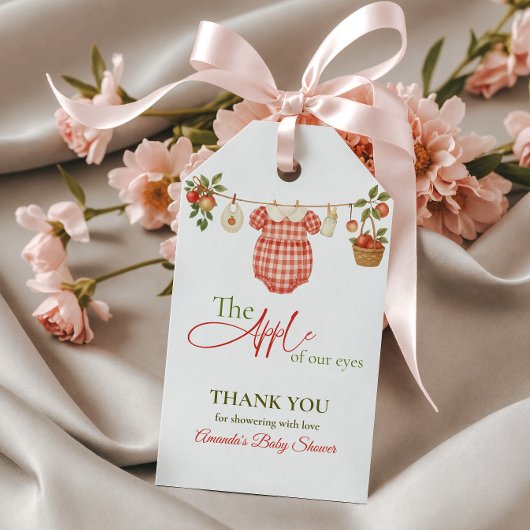 Rustikale Wäscheleine Apfel Regional Angebaut Baby Geschenkanhänger