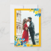 Rustikale Wasserfarbänderung Datum Hochzeit Einladung (Rückseite)