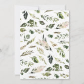 Rustikale Wasserfarbe Außenbereich Probe Abendesse Ankündigung (Rückseite)