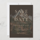 Rustikale Wasserfarbe Berg Foto Hochzeit Save The Date (Vorderseite)