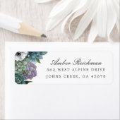 Rustikale Wasserfarbe Blau Lila Blumensukkulturen (Insitu)