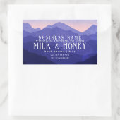 Rustikale Wasserfarbe Blaue Bergkerzenkennzeichnun Rechteckiger Aufkleber (Tasche)