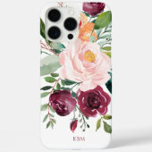 Rustikale Wasserfarbe-Botanik mit Monogramm Case-Mate iPhone Hülle (Rückseite)