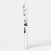 Rustikale Wasserfarbe-Botanik mit Monogramm iPhone Hülle (Linke Seite)