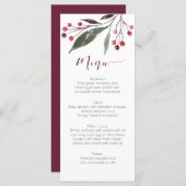 Rustikale Wasserfarbe Burgund Grüne Karte (Vorne/Hinten)