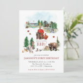 Rustikale Wasserfarbe | Canada Day Birthday Party Einladung (Stehend Vorderseite)