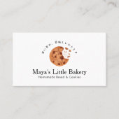 Rustikale Wasserfarbe-Cookie-Bite-Bäckerei Visitenkarte (Vorderseite)
