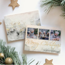 Rustikale Wasserfarbe Drei Foto Frohe Weihnachten