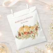 Rustikale Wasserfarbe Fall in Liebe Pumpkin Hochze Geschenktütchen (Ausgeschnitten)