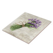 Rustikale Wasserfarbe Florale Tulpen mit Schnurdes Fliese (Seite)