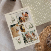 Rustikale Wasserfarbe Freude 3-Foto Weihnachten