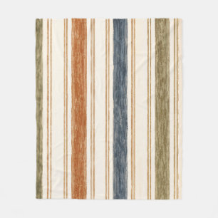 Rustikale Wasserfarbe-Gestreifte-Wurfdecke Boho Fleecedecke