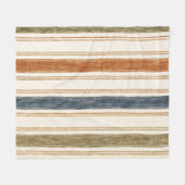 Rustikale Wasserfarbe-Gestreifte-Wurfdecke | Boho Fleecedecke (Vorderseite (Horizontal))