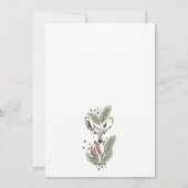 Rustikale Wasserfarbe Hirsche Weihnachten (Rückseite)