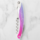 Rustikale Wasserfarbe holografische Bridesmaid Nam Kellnermesser (Vorderseite)