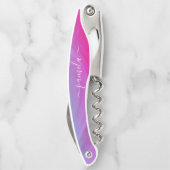 Rustikale Wasserfarbe holografische Bridesmaid Nam Kellnermesser (Rückseite)