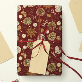 Rustikale Wasserfarbe Kiefer Weihnachten Geschenkpapier