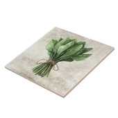 Rustikale Wasserfarbe Kräuter Salbei mit Schnur De Fliese (Seite)