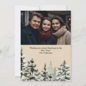 Rustikale Wasserfarbe Land Weihnachten Foto (Rückseite)