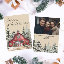 Rustikale Wasserfarbe Land Weihnachten Foto