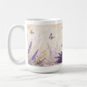 Rustikale Wasserfarbe Lavendel Frieden Ruhe Gelass Kaffeetasse (Links)