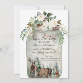 Rustikale Wasserfarbe Mason Jar Save the Date