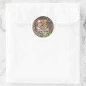 Rustikale Wasserfarbe-Maus Runder Aufkleber (Tasche)
