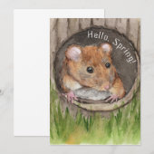 Rustikale Wasserfarbe-Maus Save The Date (Vorne/Hinten)