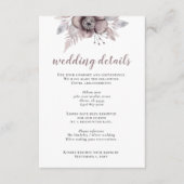 Rustikale Wasserfarbe Mauve Floral Botanische Hoch Begleitkarte (Vorderseite)