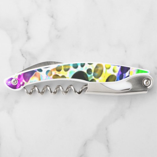 Rustikale Wasserfarbe mit Löchern und Ausschnitten Kellnermesser (Rückseite)