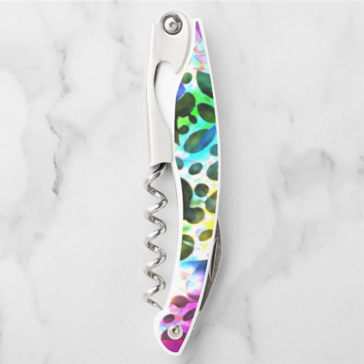 Rustikale Wasserfarbe mit Löchern und Ausschnitten Kellnermesser (Vorderseite)