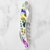 Rustikale Wasserfarbe mit Löchern und Ausschnitten Kellnermesser (Rückseite)