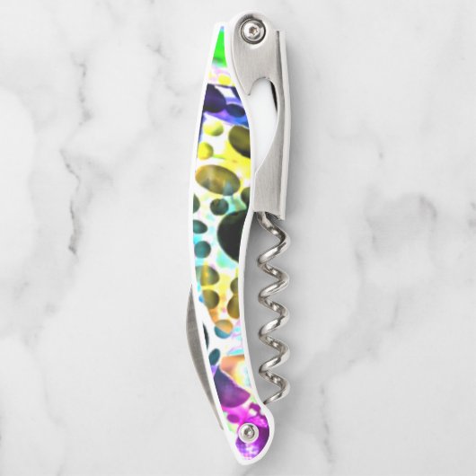 Rustikale Wasserfarbe mit Löchern und Ausschnitten Kellnermesser (Rückseite)