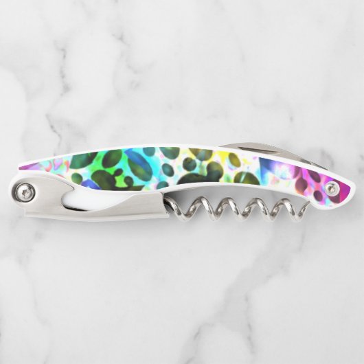 Rustikale Wasserfarbe mit Löchern und Ausschnitten Kellnermesser (Vorderseite)